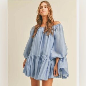 Blue Baby Doll Dress